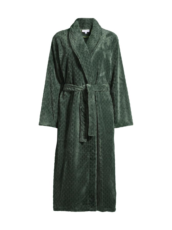 Forest Green Fleece Bathrobe