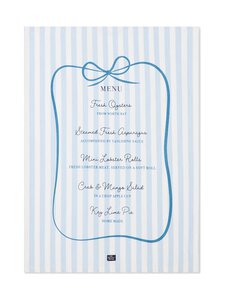 Lexington - Party Menu Organic Cotton -keittiöpyyhe 50 x 70 cm - BLUE/WHITE | Stockmann
