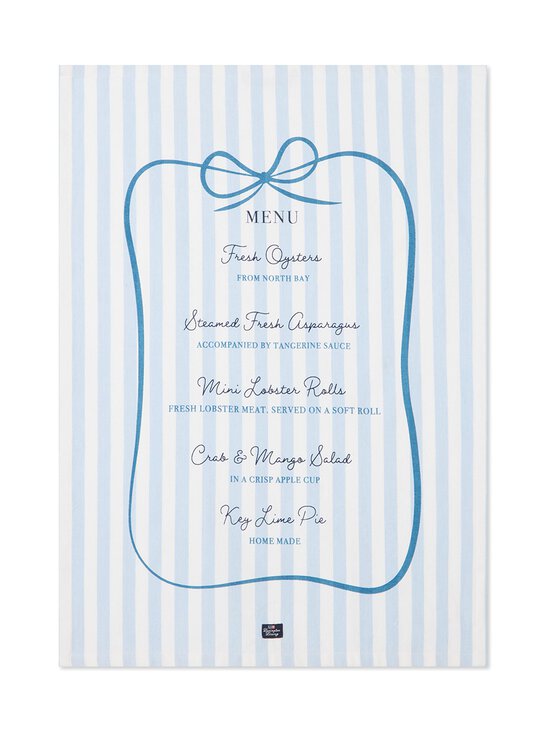 Lexington - Party Menu Organic Cotton -keittiöpyyhe 50 x 70 cm - BLUE/WHITE | Stockmann - photo 1
