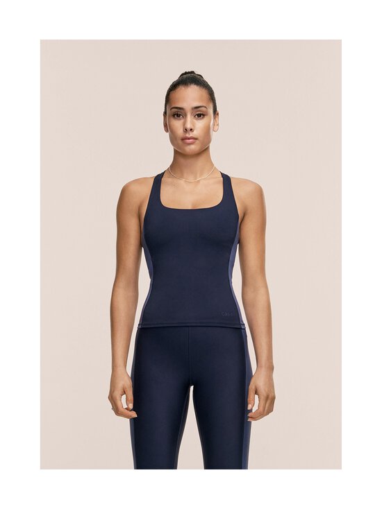 Casall - Sisseehitatud rinnahoidjaga treeningtopp Shaped Block Built in Bra Tank - 447 CORE BLUE | Stockmann - photo 2