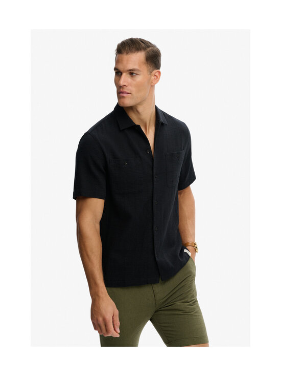 Superdry - Merchant Textured -kauluspaita - 02A BLACK | Stockmann - photo 4