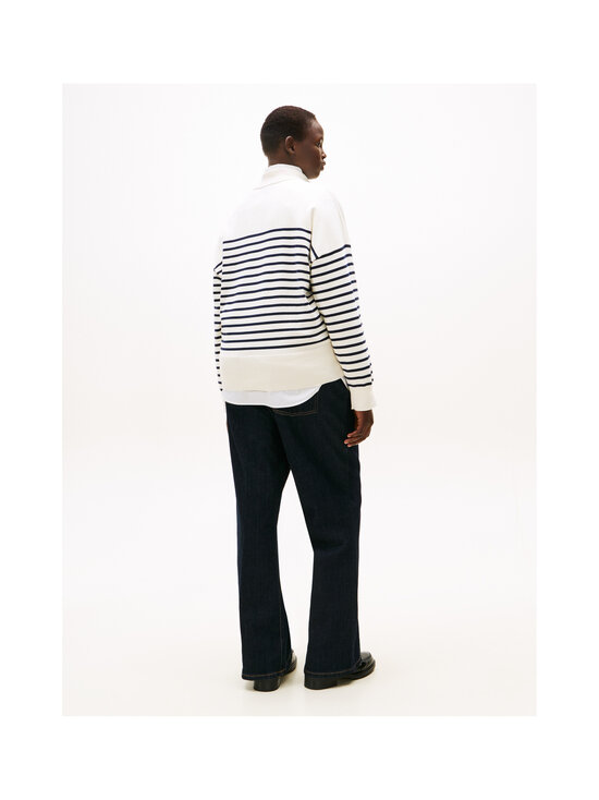 Tommy Hilfiger Curve - Jersey Button Mock Neck džemperis - 0X2 PLACED THIN NAVY STP SWEATERS | Stockmann - photo 3