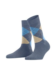 Burlington - Polymaid Check Queen Ankle Socks - LIGHT JEANS (6662) | Stockmann