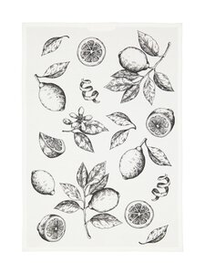 Casa Stockmann - Köögirätik Lemon - SOFT WHITE/BLACK | Stockmann