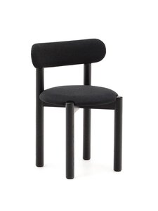 Kave Home - Nebai-tuoli musta chenille-kangas / musta - BLACK | Stockmann