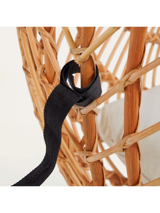 Kave Home - Ekaterina-riipputuoli telineellä tummanharmaa teline rottinki / valkoinen - BEIGE | Stockmann - photo 6