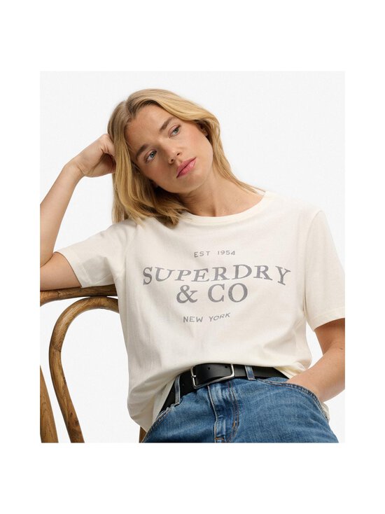 Superdry - Luxe Casual Relaxed t-paita - 22C CREAM | Stockmann - photo 4