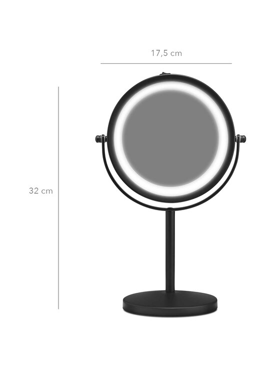 Gillian Jones - Table Mirror with LED Light & x10 Magnification -pöytäpeili - BLACK | Stockmann - photo 2
