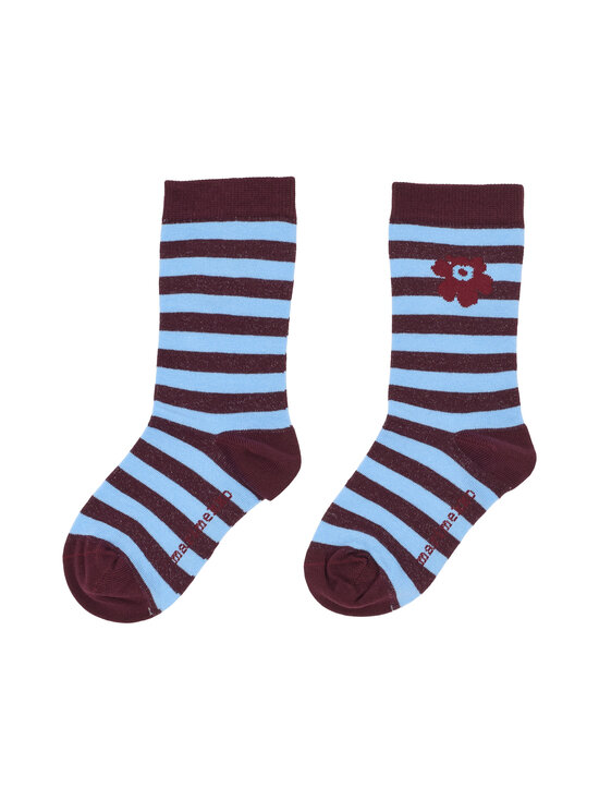 Marimekko - Makeinen Tasaraita Unikko zeķes - 350 WINE RED, LIGHT BLUE | Stockmann - photo 1
