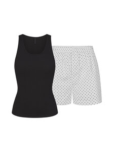 SKIMS - Cotton Poplin Sleep Tank And Boxer Set -toppi ja pyjamashortsit - ONYX DOT | Stockmann