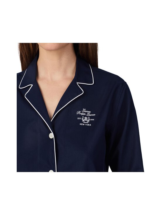 Lauren Ralph Lauren - Notch Collar Long -pyjama - 400 NAVY | Stockmann - photo 3