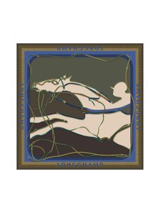 Longchamp - Soie zīda lakats 90 x 90 cm - 892 KHAKI | Stockmann