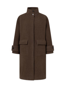 Rue de Tokyo - Villane mantel Chiharu Heavy Wool - BROWN MELANGE | Stockmann