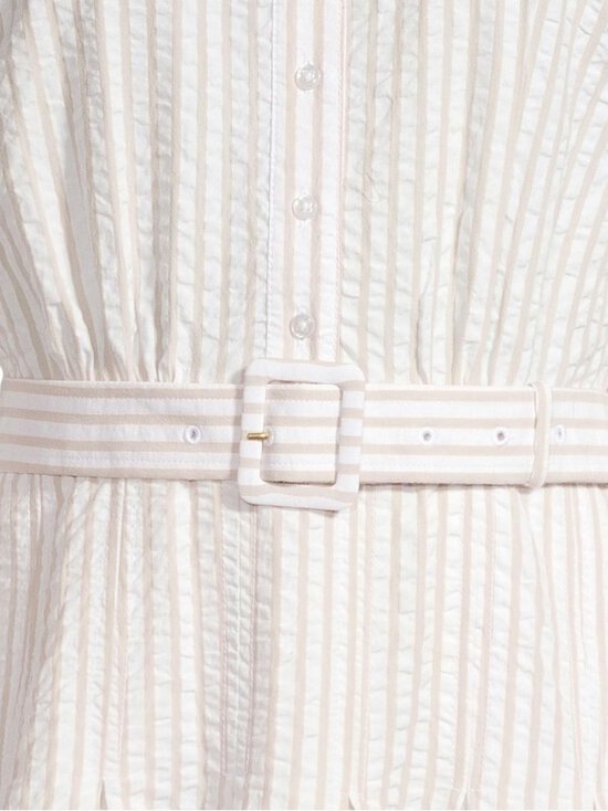 by TiMo - Seersucker Pleated -mekko - 816 - KHAKI STRIPE | Stockmann - photo 4