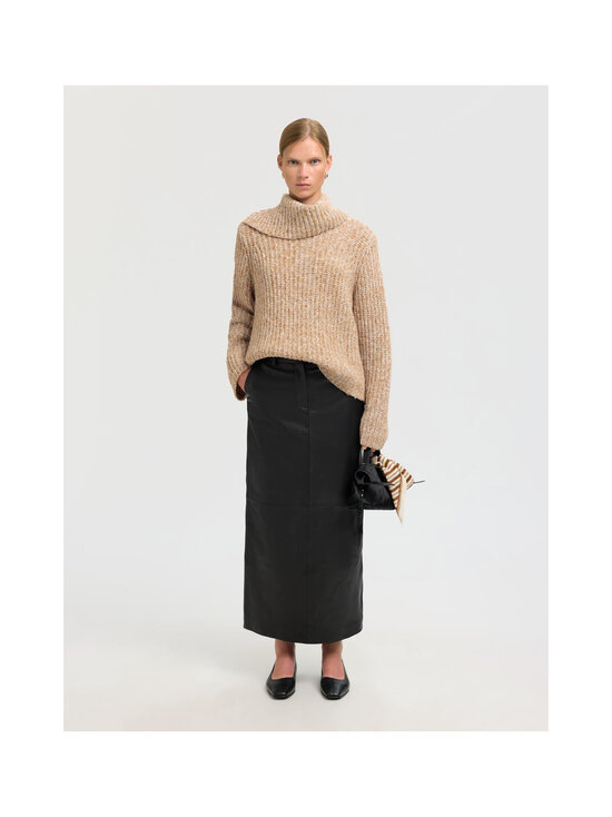 Selected - SlfChicago Split Roll džemperis - GOLDEN BROWN DETAIL:MIX | Stockmann - photo 5