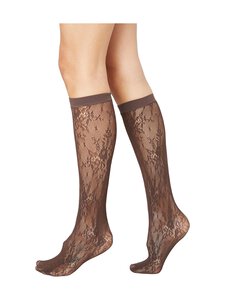Swedish Stockings - Rosa Lace -polvisukat - DARK BROWN | Stockmann