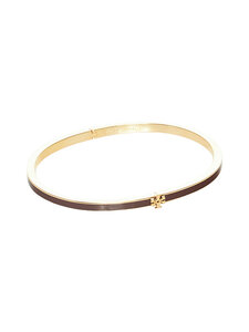 Tory Burch - Thin Icon Enamel aproce - 703 TORY GOLD / BURGUNDY | Stockmann