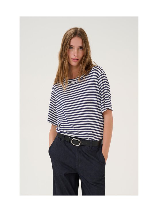 MY ESSENTIAL WARDROBE - LisaMW Striped T-krekls - 107481 DARK SAPPHIRE BLUE STRIPED - photo 5 MY ESSENTIAL WARDROBE - LisaMW Striped T-krekls - 107481 DARK SAPPHIRE BLUE STRIPED | Stockmann - photo 5