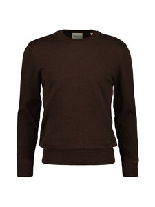 GANT - Puuvillane kudum Slim Fit Stretch Cotton C-Neck - 281 BROWN MELANGE | Stockmann