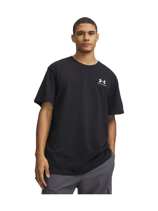 Under Armour - M Logo Embroidered Heavyweight t-paita - 001 BLACK | Stockmann - photo 3