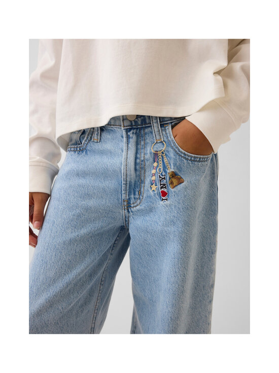 GAP - Baggy Charm Embroidery džinsi - GIRLS LIGHT WASH | Stockmann - photo 5