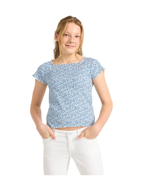 Lindex - T-särk Ribbed - 8852 BLUE | Stockmann - photo 3