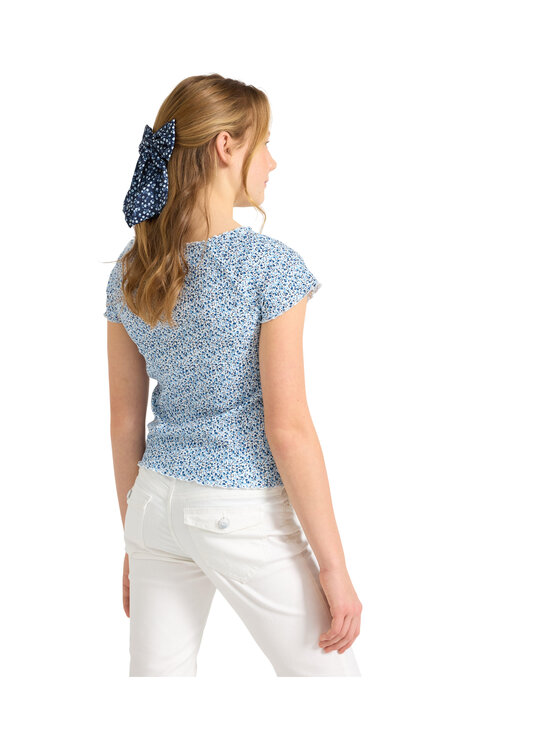 Lindex - T-särk Ribbed - 8852 BLUE | Stockmann - photo 4