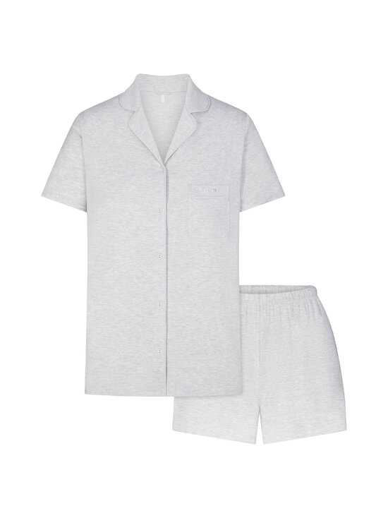 SKIMS - Pidžaama Short Sleeve Button Up - LIGHT HEATHER GREY | Stockmann - photo 1