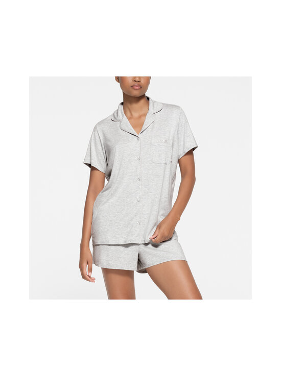 SKIMS - Pidžaama Short Sleeve Button Up - LIGHT HEATHER GREY | Stockmann - photo 4