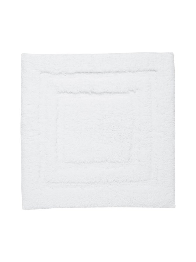 White bathroom mat