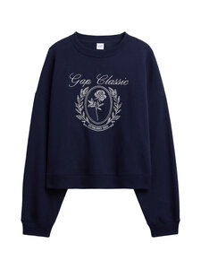 GAP - Pusa V-Embroidery Logo Crest Wedge Crew - NAVY UNIFORM | Stockmann
