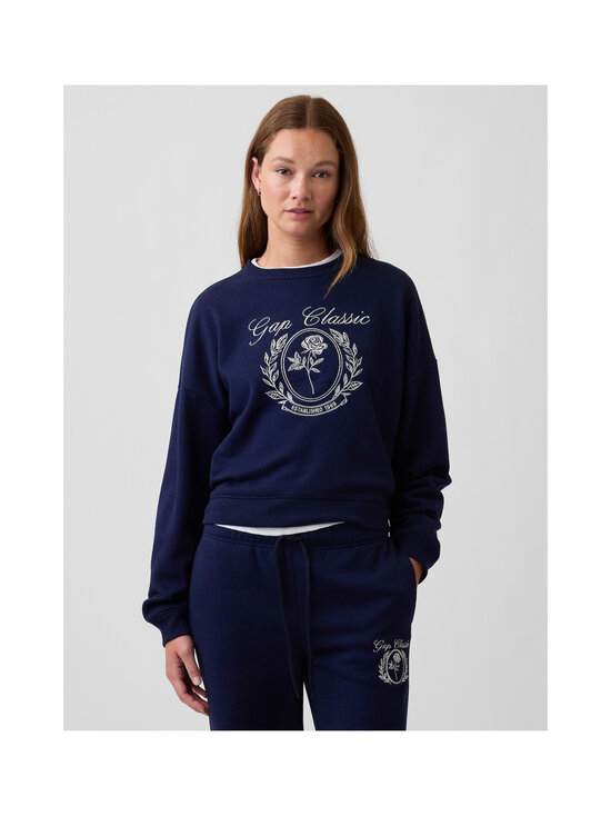 GAP - Pusa V-Embroidery Logo Crest Wedge Crew - NAVY UNIFORM | Stockmann - photo 2