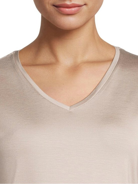 ESSENTIALS by Stockmann - Joanna V-neck t-paita - TAUPE | Stockmann - photo 4