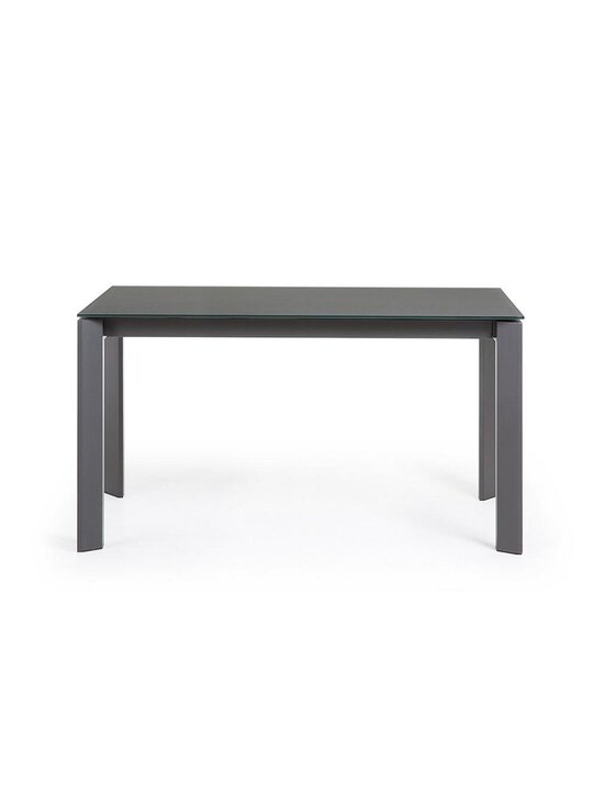 Kave Home - Axis- jatkettava ruokapöytä harmaa lasi/tummanharmaa 90 x 140/200 cm - GREY | Stockmann - photo 3