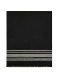 Emporio Armani - Svītraina šalle - AF29142 FC026 BLACK FANCY | Stockmann