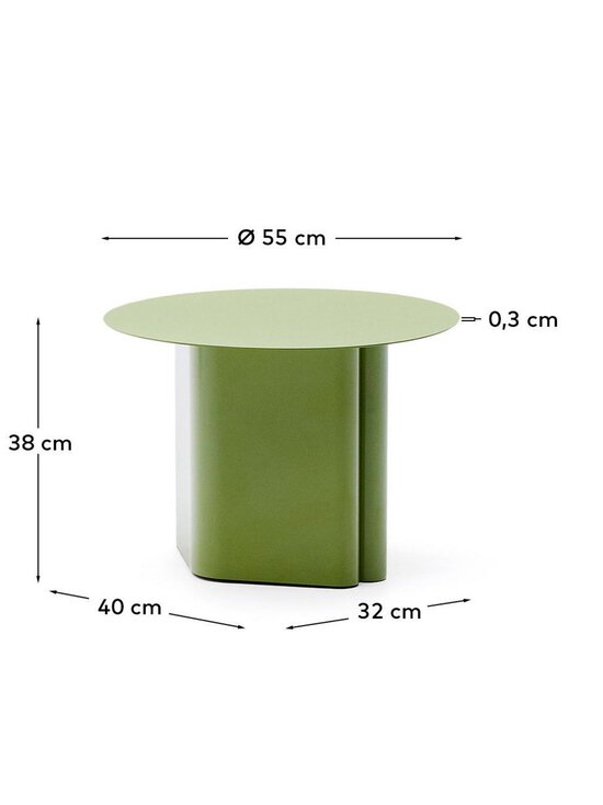 Kave Home - Arvin-sivupöytä vihreä ⌀ 55 cm - GREEN | Stockmann - photo 10