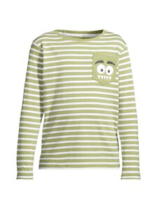 Bogi - Dennis-trikoopaita - MOSS GREEN/SOFT WHITE | Stockmann