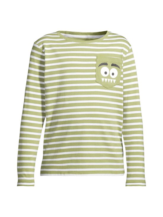 Bogi - Dennis-trikoopaita - MOSS GREEN/SOFT WHITE | Stockmann - photo 1