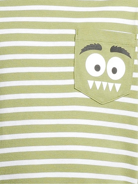 Bogi - Dennis-trikoopaita - MOSS GREEN/SOFT WHITE | Stockmann - photo 4