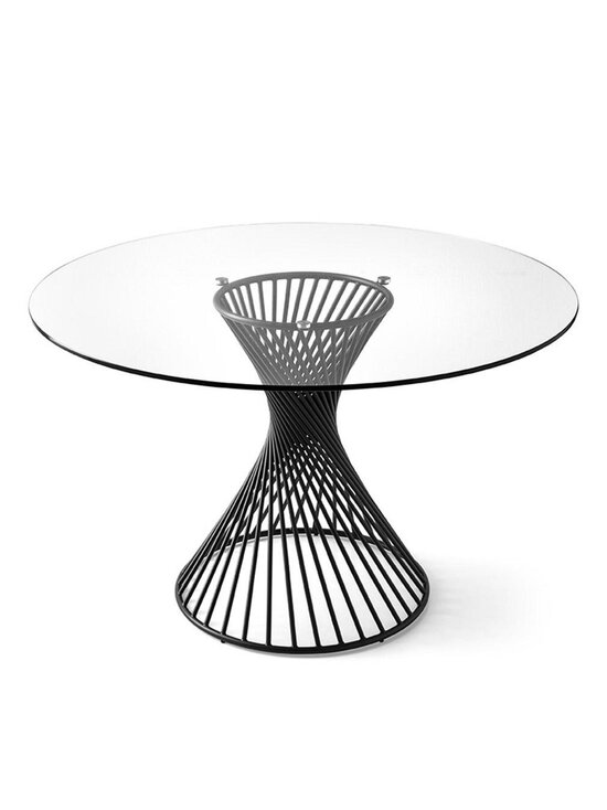 Calligaris - Vortex-ruokapöytä kirkas lasi/mattamusta ø 120 cm - BEIGE | Stockmann - photo 1