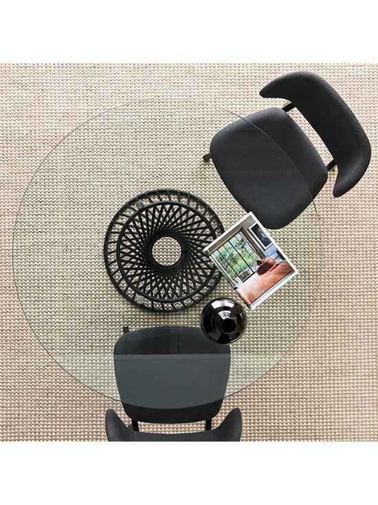 Calligaris - Vortex-ruokapöytä kirkas lasi/mattamusta ø 120 cm - BEIGE | Stockmann - photo 3