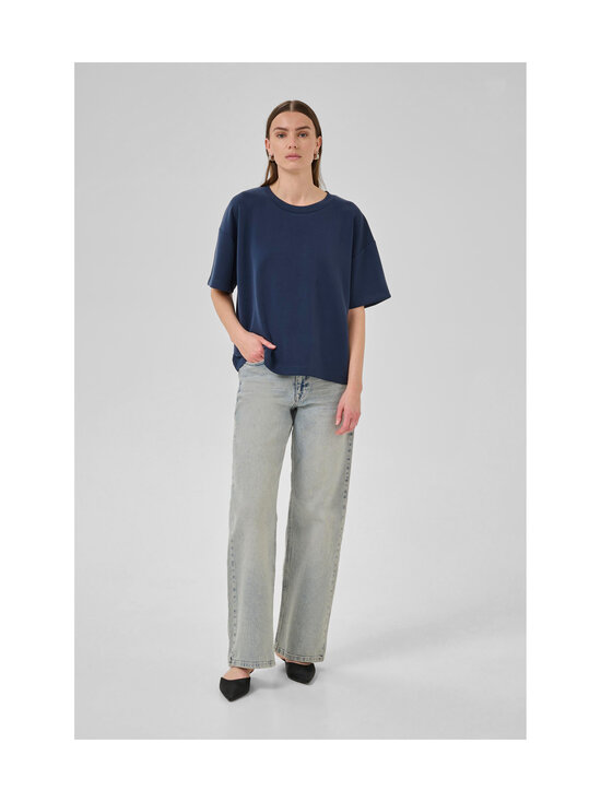 MY ESSENTIAL WARDROBE - HelleMW Embroidery Boxy t-paita - 120 AFTER MIDNIGHT | Stockmann - photo 4