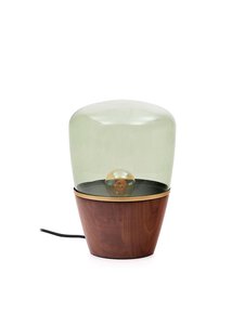 Kave Home - Silex-pöytävalaisin vihreä lasi / pähkinä - BEIGE | Stockmann