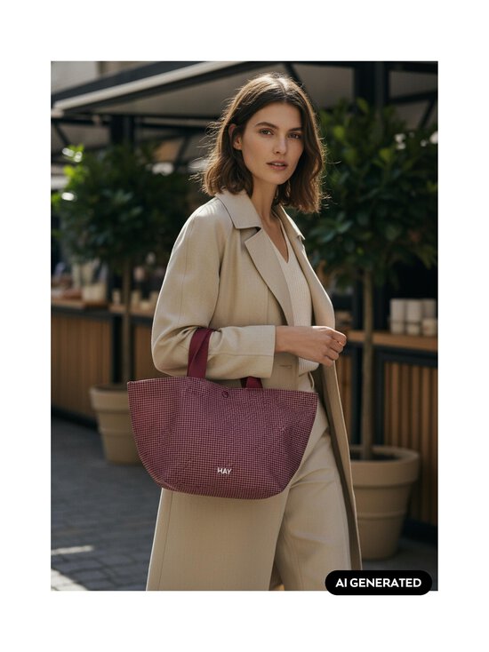 HAY - Käekott Grid Everyday Bag Mini - BURGUNDY | Stockmann - photo 2