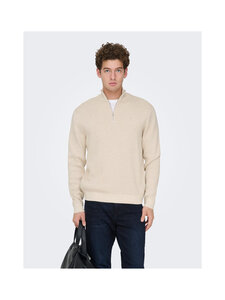 Only & Sons - OnsTing Life Half Zip -neule - GARDENIA | Stockmann