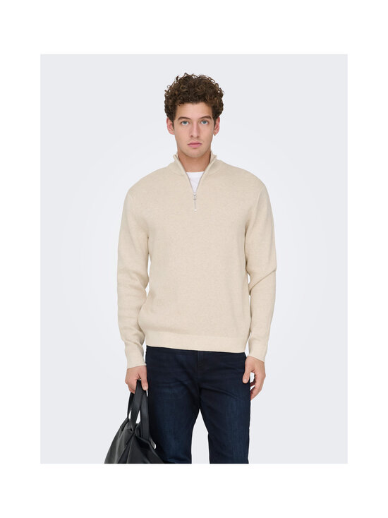 Only & Sons - OnsTing Life Half Zip -neule - GARDENIA | Stockmann - photo 1