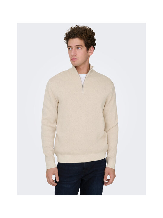 Only & Sons - OnsTing Life Half Zip -neule - GARDENIA | Stockmann - photo 2