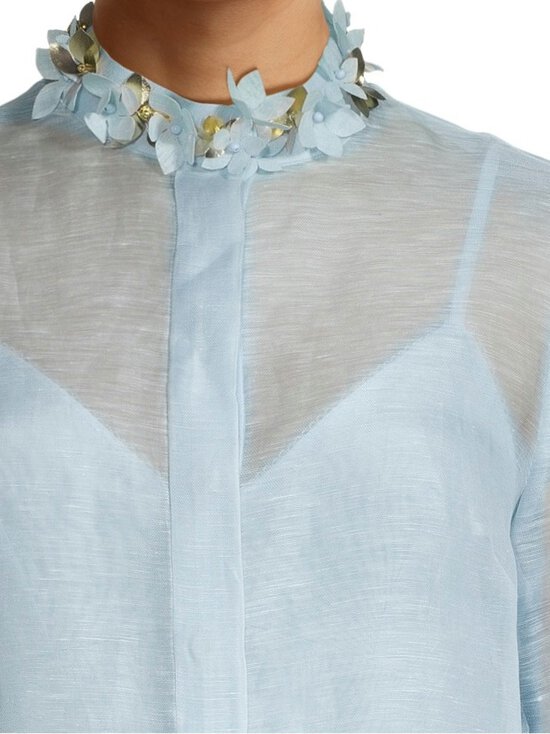 Zimmermann - Illuminate Embellished -pellava-silkkipaita - MIT MINT - photo 4 Zimmermann - Illuminate Embellished -pellava-silkkipaita - MIT MINT | Stockmann - photo 4