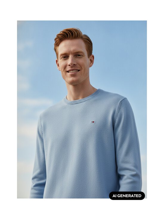 Tommy Hilfiger - Pima Organic Cotton Cashmere -neule - C2B BRISK BLUE | Stockmann - photo 6
