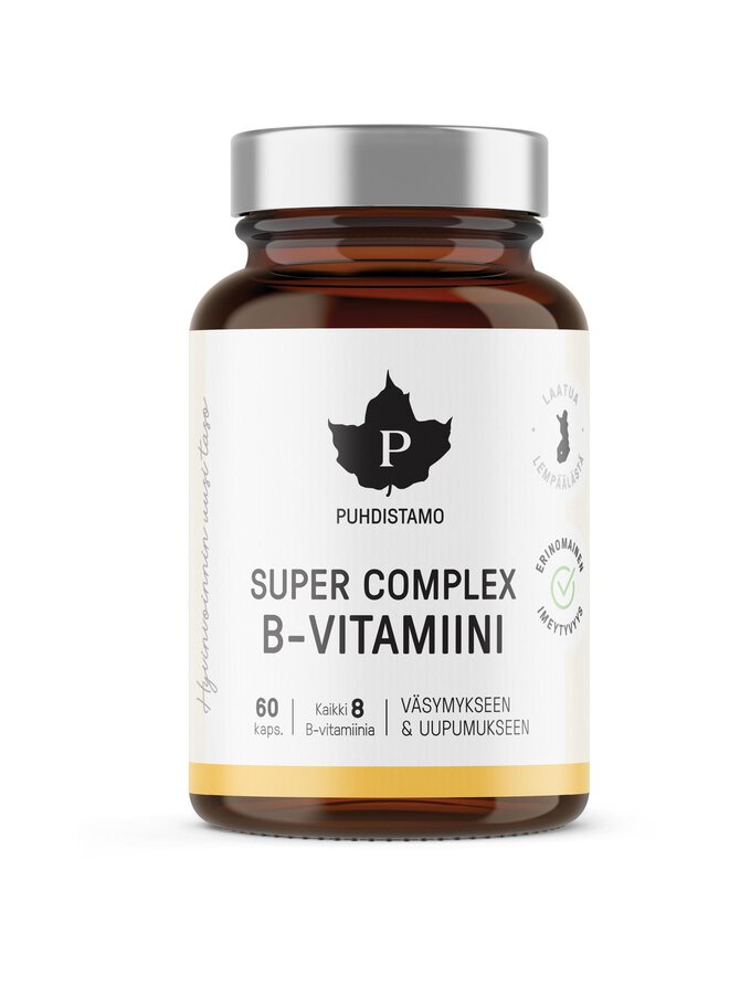 Puhdistamo - Super Complex B-vitamiini -ravintolisä 60 Kaps.
